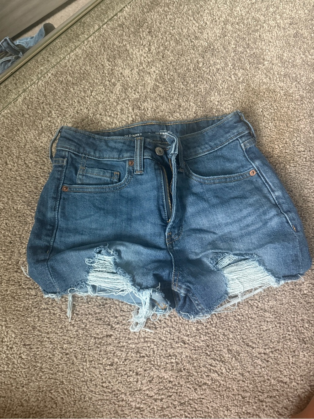 Old Navy Distressed Blue Denim Cutoff Shorts